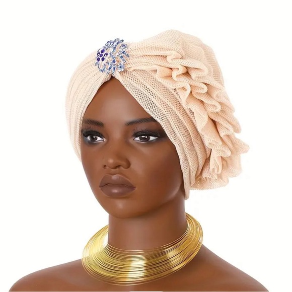 Accessories - Beige  Rhinestone headwear